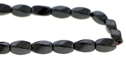 6X12mm Magnetic Hematite Twist Mh54 - Mi Amore