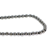 6mm Magnetic Hematite Round Silverplate Mh57