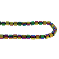 6mm Magnetic Hematite Rainbow Drum Mh58
