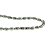 5X8mm Magnetic Hematite Silverplated Rice Mh61