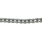 5X8mm Magnetic Hematite Silverplated Rice Mh61