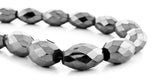 8X12mm Magnetic Hematite Faceted Rice MH70