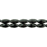 8X12mm Magnetic Hematite Faceted Rice MH70