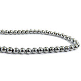 5mm Magnetic Hematite Silverplate Round Mh73