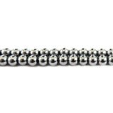 5mm Magnetic Hematite Silverplate Round Mh73