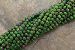 6mm Magnetic Marble Round Seagreen MM01