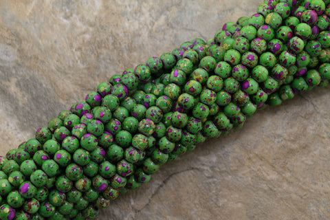 6mm Magnetic Marble Round Seagreen MM01