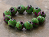 6mm Magnetic Marble Round Seagreen MM01