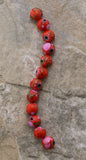6mm Magnetic Marble Round Orange MM06