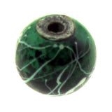 6mm Magnetic Marble Round Green/White MM08