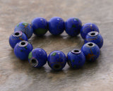 6mm Magnetic Marble Round Blue MM09