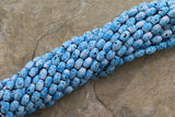 5X8mm Magnetic Marble Rice/Oval Turquoise MM10
