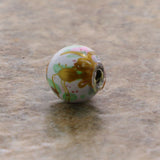 6mm Magnetic Marbelized Round White MM12