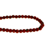 6mm Marbelized Red Magnetic Round MM15