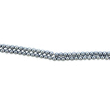 4mm Magnetic Pearl Silver Blue Round MP03