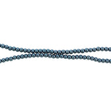 4mm Magnetic Pearl Med Silver Blue Round MP05