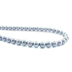 6mm Magnetic Pearl Pale Silver Blue Round MP14