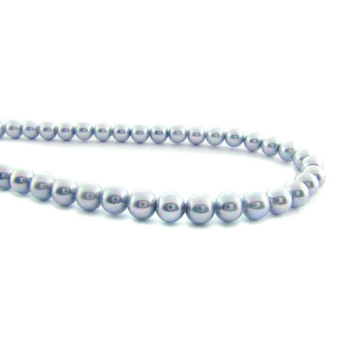 6mm Magnetic Pearl Pale Silver Blue Round MP14
