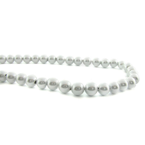 6mm Magnetic Pearl Silver White Round MP16