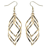 Gold-Tone Metal Dangle-Earrings #MQE076