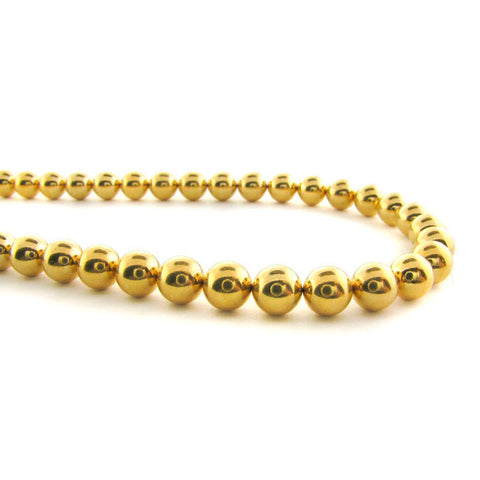 6mm Powerball Beads Gold Plated Round 100Pc PBM02