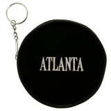 Change Purse Atlanta Split-Ring-Keychain Black & Gray Colored #311