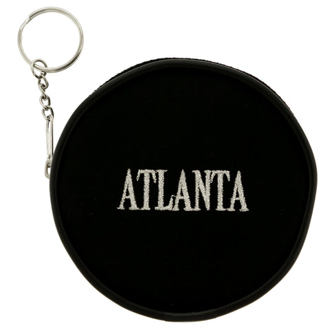 Change Purse Atlanta Split-Ring-Keychain Black & Gray Colored #311