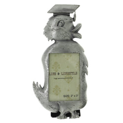 Duck Graduation Cap Holds approx. 2x3in Photo Picture-Frame Pewter Color  #PF103