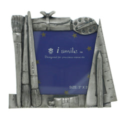 Artistic Holds approx. 3x3in Photo Picture-Frame Pewter Color  #PF110