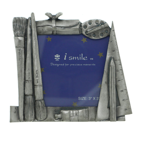Artistic Holds approx. 3x3in Photo Picture-Frame Pewter Color  #PF110