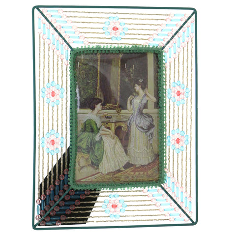 Beaded Holds approx. 3.75x5.75in Photo Picture-Frame Colorful #PF50