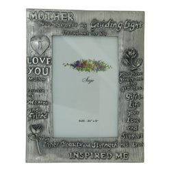 Mother Inspirational Holds approx. 3.5x5in Photo Picture-Frame Pewter Color  #PF68