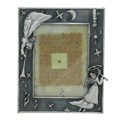 Angel Holds approx. 2.5x3.25in Photo Picture-Frame Pewter & Gray Colored #PF83