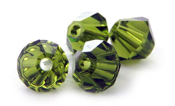 4mm Swarovski Crystals Olivine S4C10 - Mi Amore