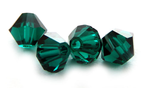 4mm Swarovski Crystals Emerald S4C01 - Mi Amore