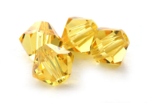 4mm Swarovski Crystals Lt Topaz S4C32 - Mi Amore