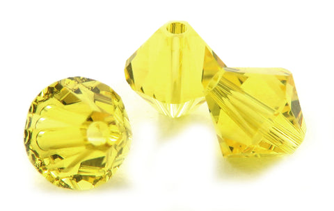 6mm Swarovski Crystals Citrine S6C18 - Mi Amore