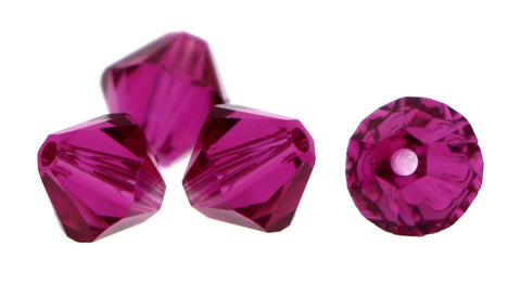 6mm Swarovski Crystals Fuchsia S6C39 - Mi Amore