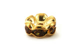 6mm Spacer Goldplate Topaz Crystal Rondelles SPC08 - Mi Amore