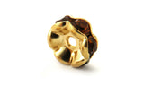6mm Spacer Goldplate Topaz Crystal Rondelles SPC08 - Mi Amore