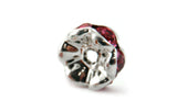 6mm Spacer Silverplate Rose Crystal Rondelle SPC10 - Mi Amore