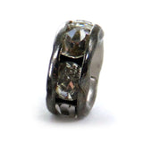 6mm Gunmetal Crystal Rondelle SPC17