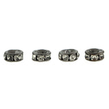 6mm Gunmetal Crystal Rondelle SPC17