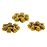 Metal Spacer Antique Goldplate Thin Daisy SPMT08