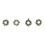 4mm Metal Spacer Silverplate Wide Daisy SPMT11