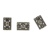 Metal Spacer Pewter 3 Hole Rectangle Design SPMT16