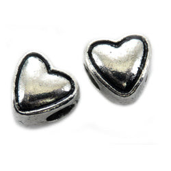 Metal Spacer Heart Shaped With 4mm Hole SPMT24