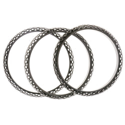 Black Metal Multiple-Bangle-Bracelet-Set #2362