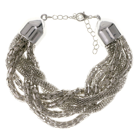 Silver-Tone Metal Multi-Strand-Bracelet #2379