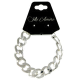 Chain Link Fashion-Bracelet Silver-Tone Color  #2381
